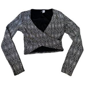 DIVIDED Sparkly Crop Top size M